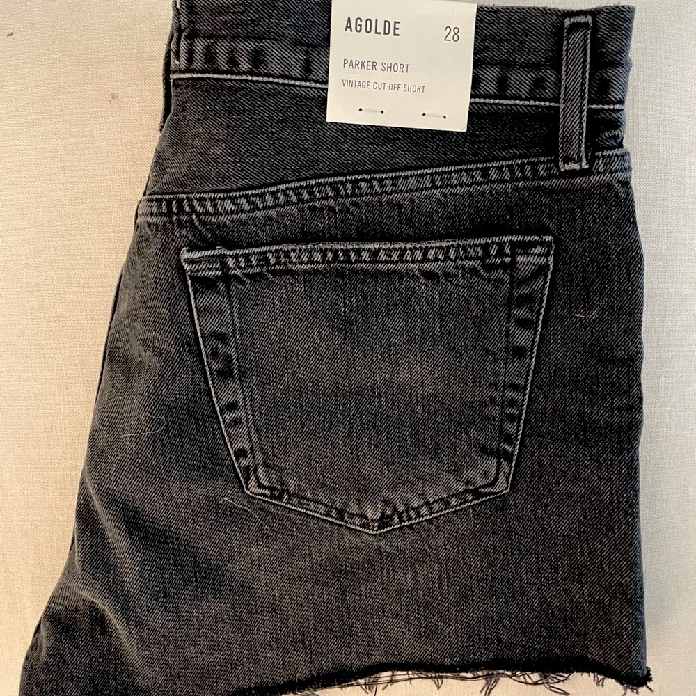 NWT AGOLDE Parker Vintage Cutoff Shorts in Crash color size 28